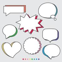 Comic speech bubble template layout design vector