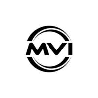 MVI letter logo design in illustration. Vector logo, calligraphy designs for logo, Poster, Invitation, etc.