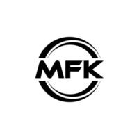 diseño del logotipo de la letra mfk en la ilustración. logotipo vectorial, diseños de caligrafía para logotipo, afiche, invitación, etc. vector