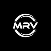 MRV letter logo design in illustration. Vector logo, calligraphy designs for logo, Poster, Invitation, etc.