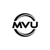 MVU letter logo design in illustration. Vector logo, calligraphy designs for logo, Poster, Invitation, etc.