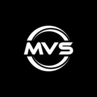 diseño del logotipo de la letra mvs en la ilustración. logotipo vectorial, diseños de caligrafía para logotipo, afiche, invitación, etc. vector