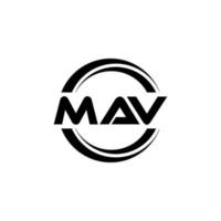 diseño del logotipo de la letra mav en la ilustración. logotipo vectorial, diseños de caligrafía para logotipo, afiche, invitación, etc. vector