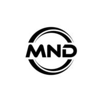 MND letter logo design in illustration. Vector logo, calligraphy designs for logo, Poster, Invitation, etc.
