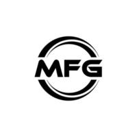 MFG letter logo design in illustration. Vector logo, calligraphy designs for logo, Poster, Invitation, etc.