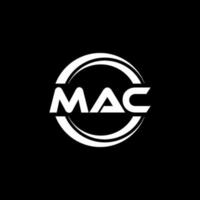 MAC letter logo design in illustration. Vector logo, calligraphy designs for logo, Poster, Invitation, etc.