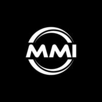 MMI letter logo design in illustration. Vector logo, calligraphy designs for logo, Poster, Invitation, etc.