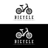 logotipo de bicicleta, vector de vehículo informal, diseño adecuado para tiendas de bicicletas, sucursales deportivas, bicicletas de montaña y bicicletas para niños