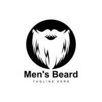 logo de barba, barbería vectorial, diseño para apariencia masculina, barbero, cabello, moda vector