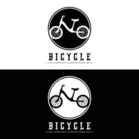 logotipo de bicicleta, vector de vehículo informal, diseño adecuado para tiendas de bicicletas, sucursales deportivas, bicicletas de montaña y bicicletas para niños