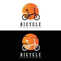 logotipo de bicicleta, vector de vehículo informal, diseño adecuado para tiendas de bicicletas, sucursales deportivas, bicicletas de montaña y bicicletas para niños