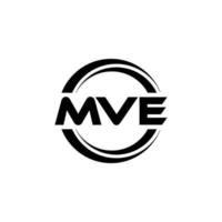 MVE letter logo design in illustration. Vector logo, calligraphy designs for logo, Poster, Invitation, etc.