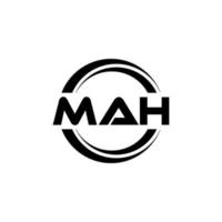 MAH letter logo design in illustration. Vector logo, calligraphy designs for logo, Poster, Invitation, etc.