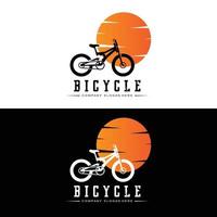 Bicycle Logo, Casual Vehicle Vector, Design Suitable For Bike Shops, Sports Branches, Mountain Bikes, And Kids Bikes vector