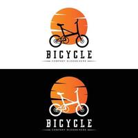 logotipo de bicicleta, vector de vehículo informal, diseño adecuado para tiendas de bicicletas, sucursales deportivas, bicicletas de montaña y bicicletas para niños