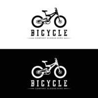 logotipo de bicicleta, vector de vehículo informal, diseño adecuado para tiendas de bicicletas, sucursales deportivas, bicicletas de montaña y bicicletas para niños