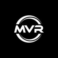 diseño del logotipo de la letra mvr en la ilustración. logotipo vectorial, diseños de caligrafía para logotipo, afiche, invitación, etc. vector