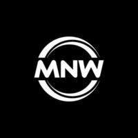 diseño del logotipo de la letra mnw en la ilustración. logotipo vectorial, diseños de caligrafía para logotipo, afiche, invitación, etc. vector