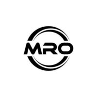 MRO letter logo design in illustration. Vector logo, calligraphy designs for logo, Poster, Invitation, etc.