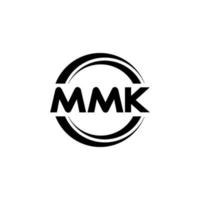 MMK letter logo design in illustration. Vector logo, calligraphy designs for logo, Poster, Invitation, etc.