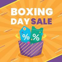 colorful boxing day sale illustration vector design