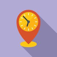 vector plano de icono de ubicación de hora de trabajo. gente flexible