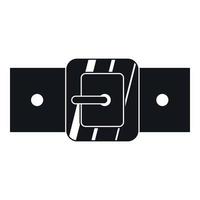 Square belt buckle icon, simple style vector