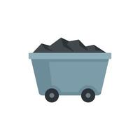 Wagon cart icon flat isolated vector