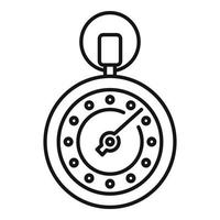 vector de contorno de icono de cronómetro preciso. reloj temporizador