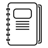 Notebook database icon outline vector. Customer data vector