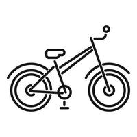 vector de contorno de icono de bicicleta de niño de reparación. arreglar el servicio