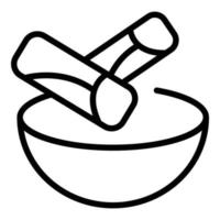 vector de contorno de icono de cocina de alimentos. azerbaiyán árabe