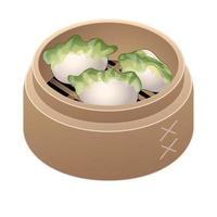 Japanese dumplings icon cartoon vector. Chinese gyoza vector