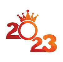 2023 diseño de logo de feliz año nuevo. Plantilla de diseño de número 2023. colección de símbolos de feliz año nuevo 2023 vector
