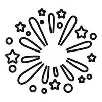 Explosion firework icon outline vector. Party event vector