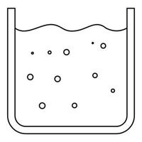 Glassware with liquid icon, outline style vector