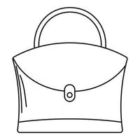 icono de bolsa de mujer pequeña, estilo de contorno vector