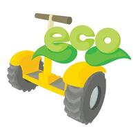 Segway icon, cartoon style vector