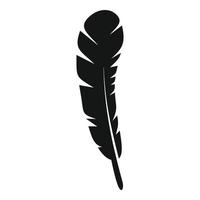 vector simple de icono de pluma de arte. penacho de ave
