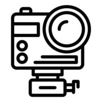 Camera stand icon outline vector. Studio photo vector