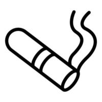 Burning cigar icon outline vector. Cigarette tobacco vector