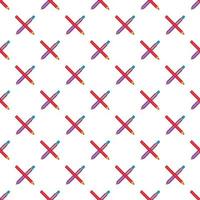Pencil and pen pattern, cartoon style vector