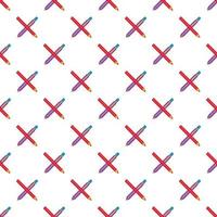 Pencil and pen pattern, cartoon style vector