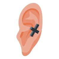No sound articulation icon isometric vector. Mouth speech vector