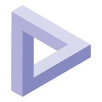 Optical triangle icon isometric vector. Visual illusion vector