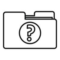 Folder request icon outline vector. Document information vector