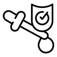 Cosmetic dropper icon outline vector. Cell face vector