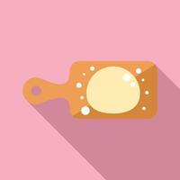 Wheat pin dough icon flat vector. Bake board vector