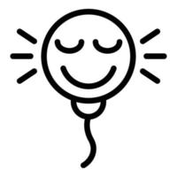 Emoji balloon icon outline vector. People fun vector