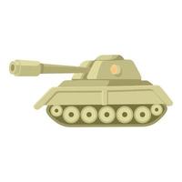 icono de tanque, estilo de dibujos animados vector